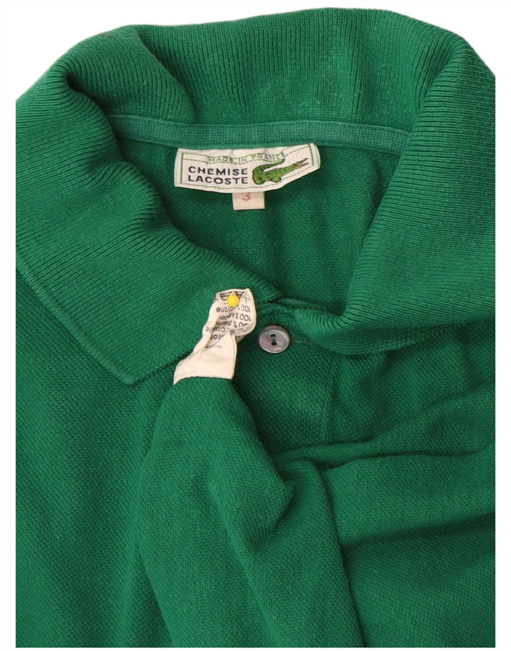 Polo Lacoste para hombre talla 3 pequeño algodón verde