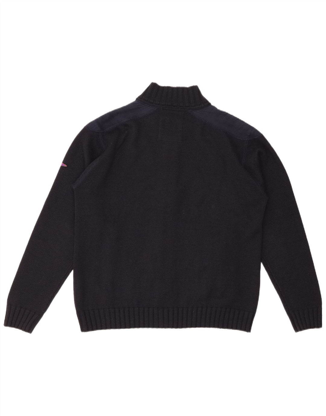 PORTOFINO Suéter Cárdigan para Mujer UK 16 Grande Lana Negra