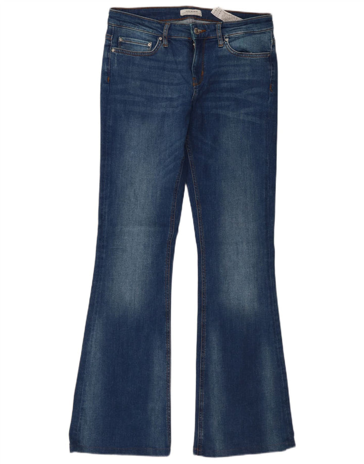 Zara Jeans Acampanados Para Mujer EU 38 Small W28 L32 Algodón Azul