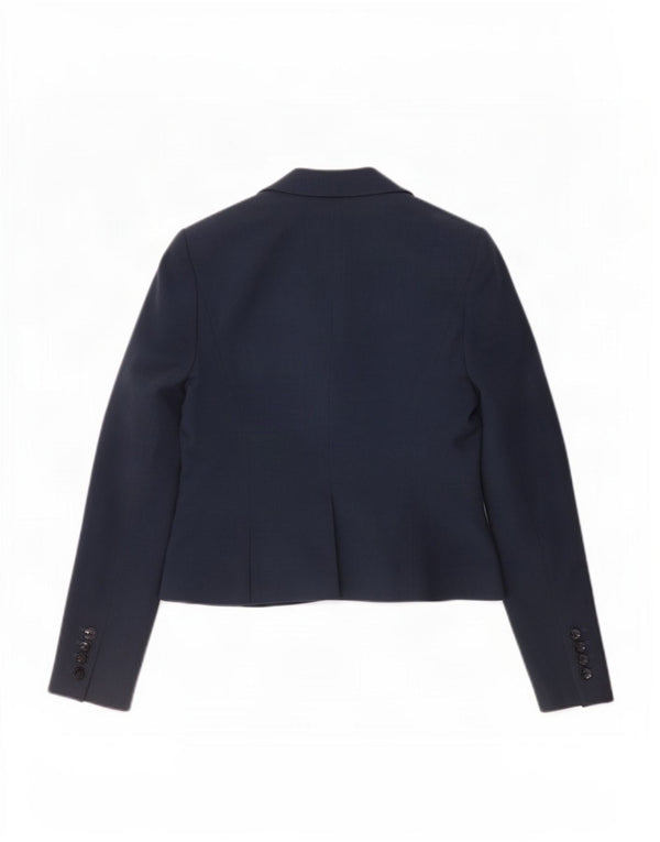 L.K. Bennett Chaqueta tipo blazer con 1 botón para mujer UK 10 Small Poliéster azul marino