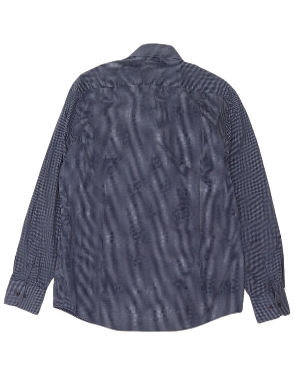 Camisa Coveri Hombre Talla 43 44 XL Algodón Manchas Azules