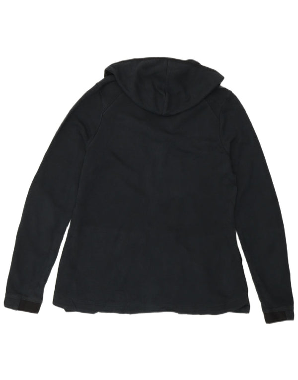 Nike - Sudadera con capucha y cremallera para mujer, talla 40, poliéster negro grande