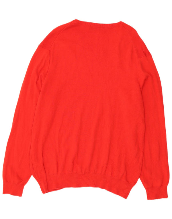 Polo Ralph Lauren - Jersey con cuello en V para hombre, talla XL, algodón rojo