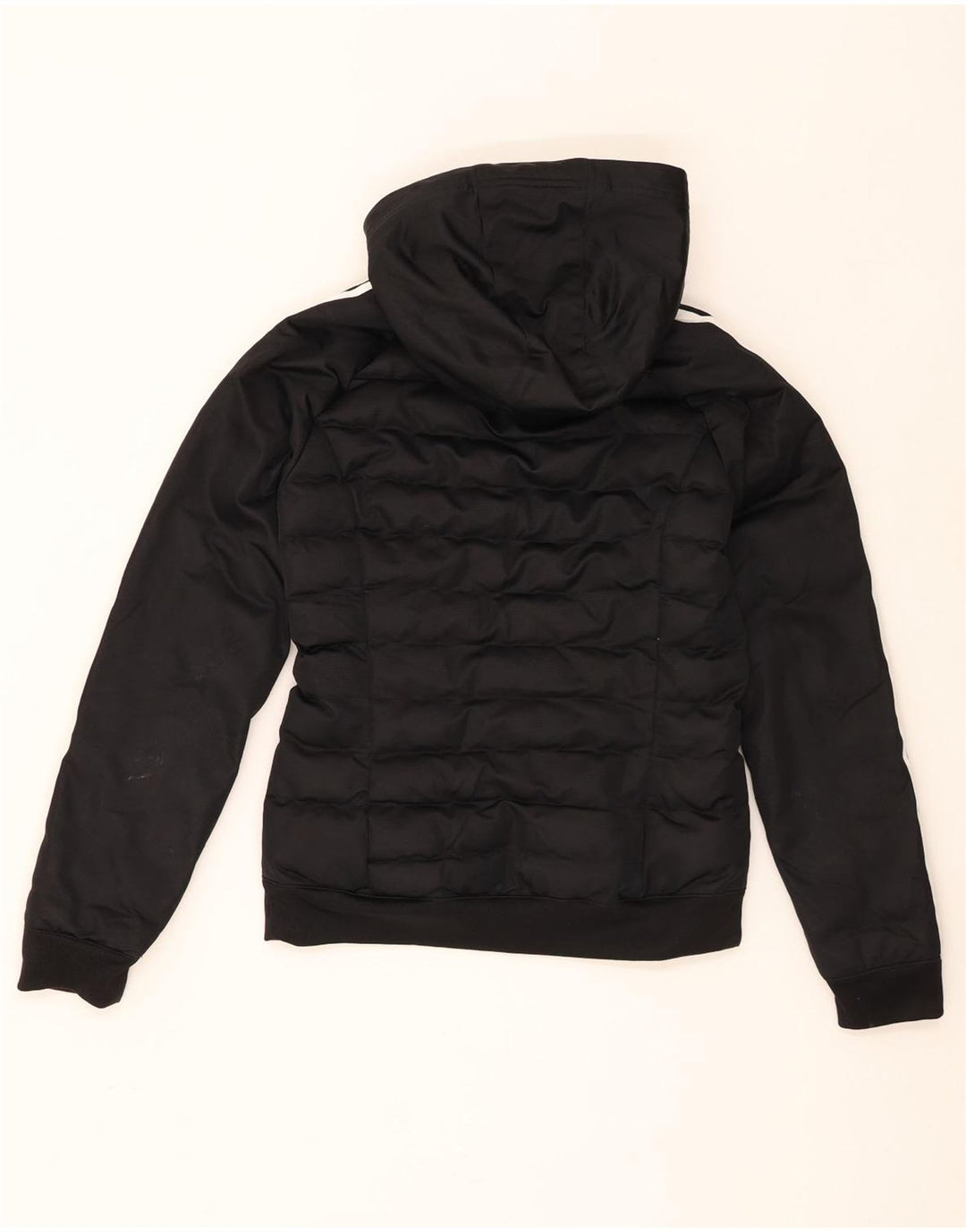 Adidas Chaqueta acolchada con capucha para mujer UK 8 Small Poliéster negro