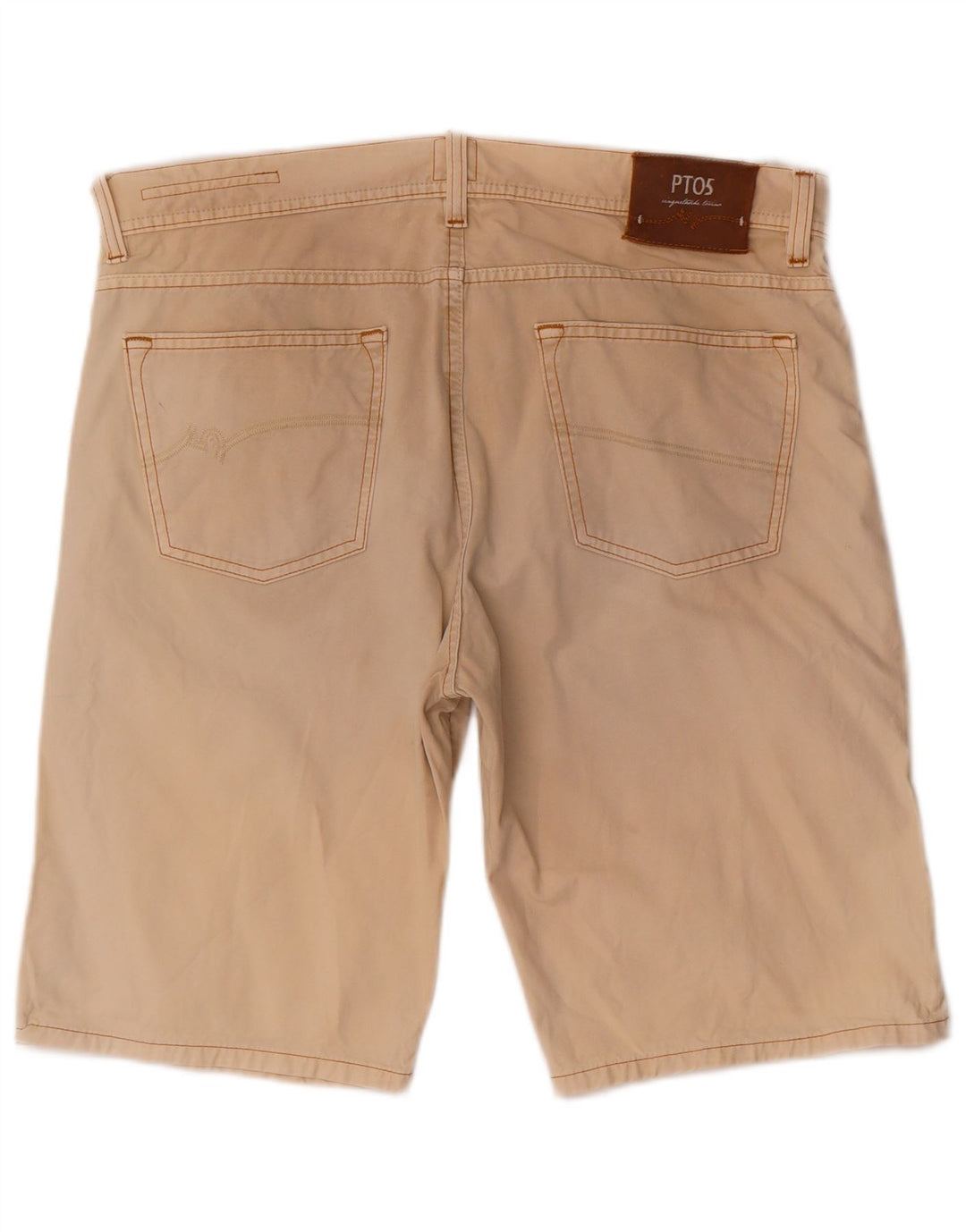 PT05 Pantalones cortos casuales para hombre W38 XL Algodón beige
