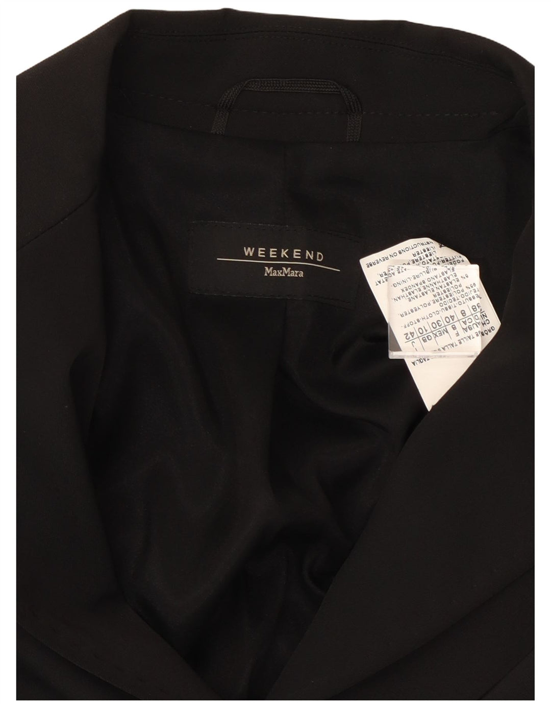 Max Mara Chaqueta tipo blazer de 3 botones para mujer UK 10 Small Poliéster negro