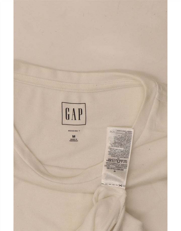 GAP Camiseta de ajuste moderno para mujer UK 12 Medium White Cotton