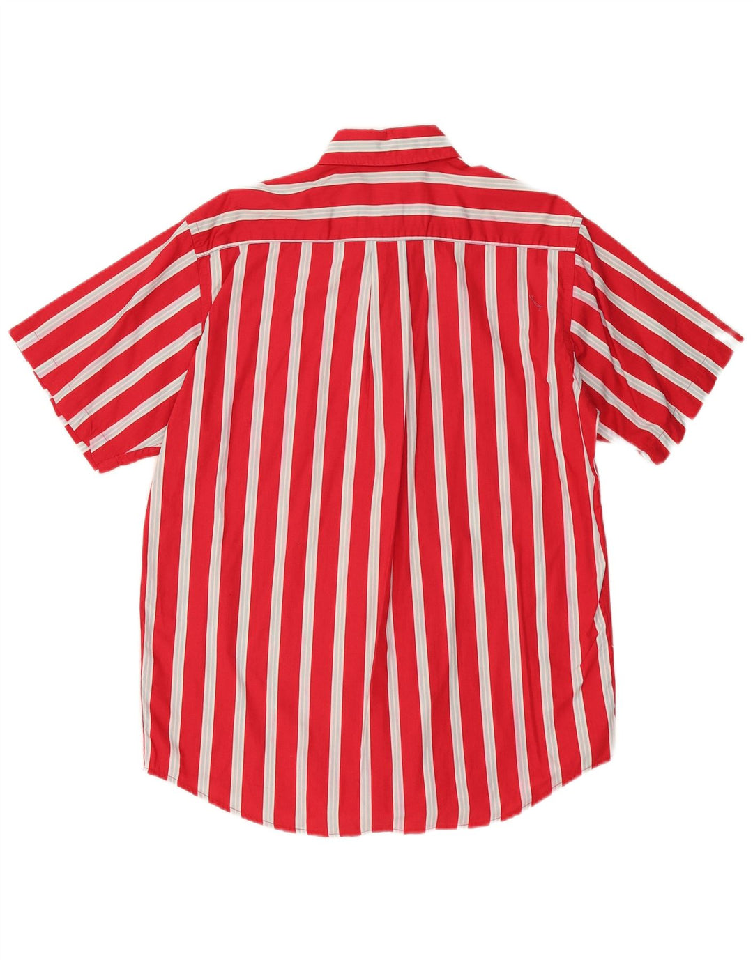 MURPHY & NYE Camisa de manga corta para hombre de rayas rojas medianas