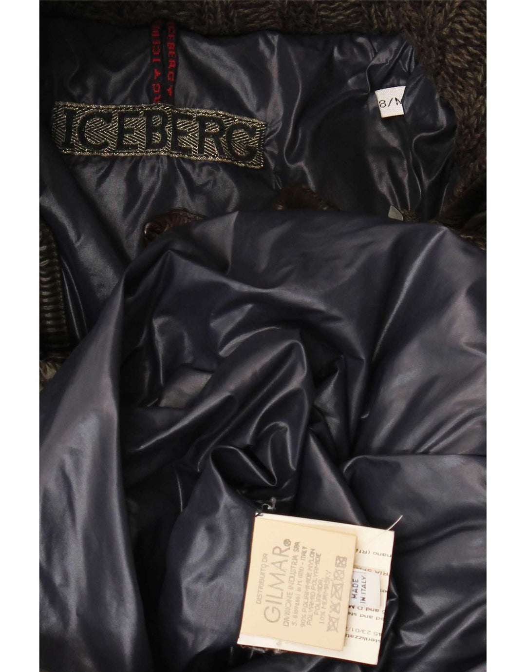 Iceberg Abrigo acolchado con capucha para mujer US 8 Medium Khaki Poliamida