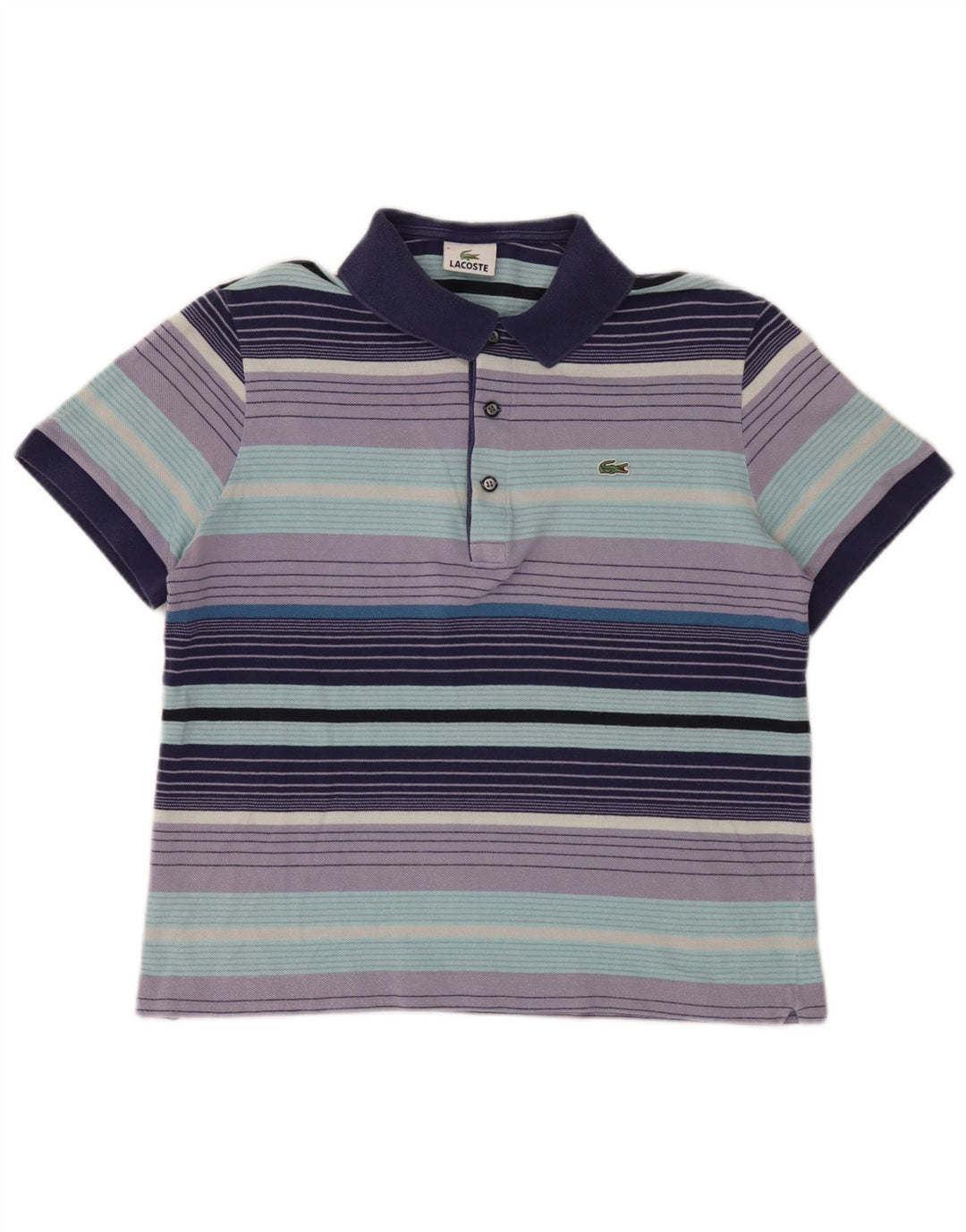 Polo Lacoste para hombre talla 5 grande algodón a rayas multicolor