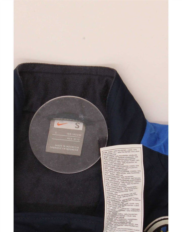 Chaqueta superior de chándal Nike para niños 8-9 años Pequeña, azul marino, bloque de color
