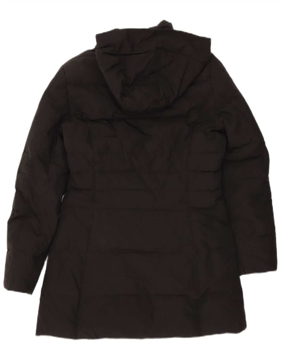 Woolrich Abrigo acolchado con capucha para mujer UK 10 Small Black