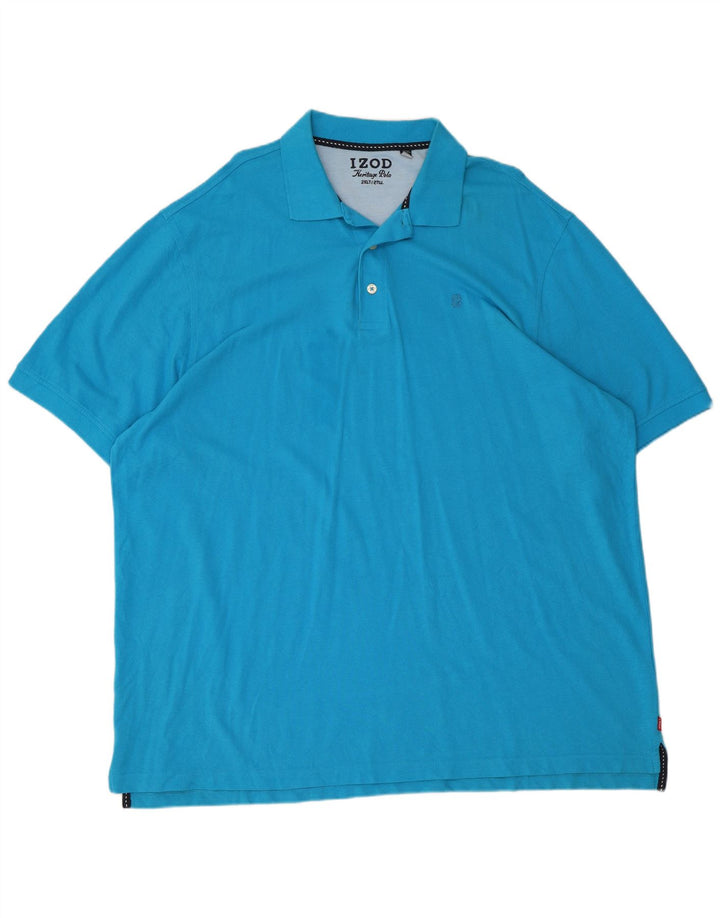 Izod Polo alto para hombre 2XL Algodón azul