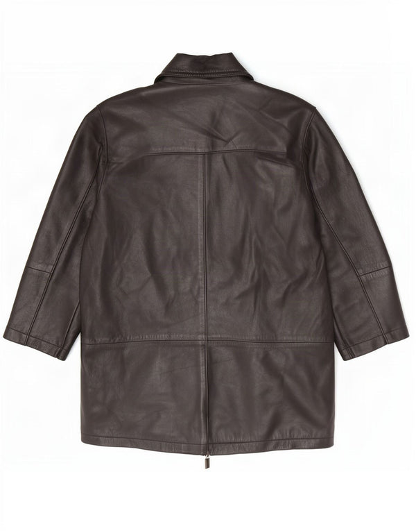 TCM Abrigo de cuero para mujer EU 42/44 Grande Negro