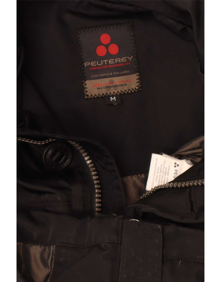 PEUTEREY Chaqueta utilitaria para hombre UK 38 Mediana Negro Poliéster