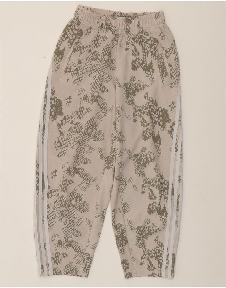 ADIDAS Pantalones de chándal para mujer UK 4/6 XS Beige Camuflaje Algodón