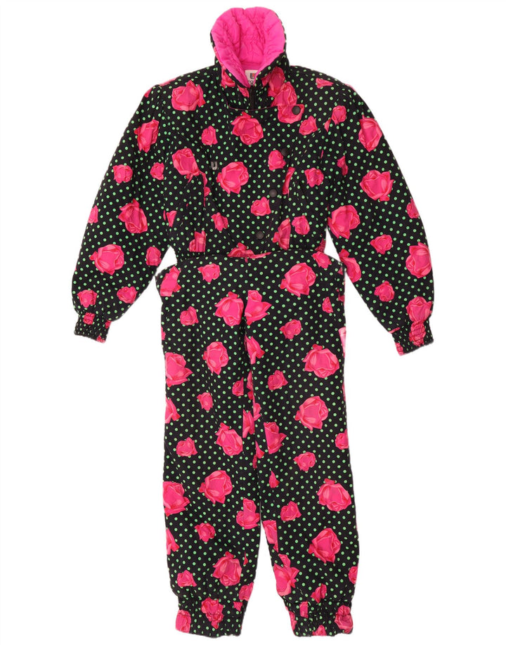Mono de esquí para mujer Ungaro IT 44 Medium Black Floral Cotton