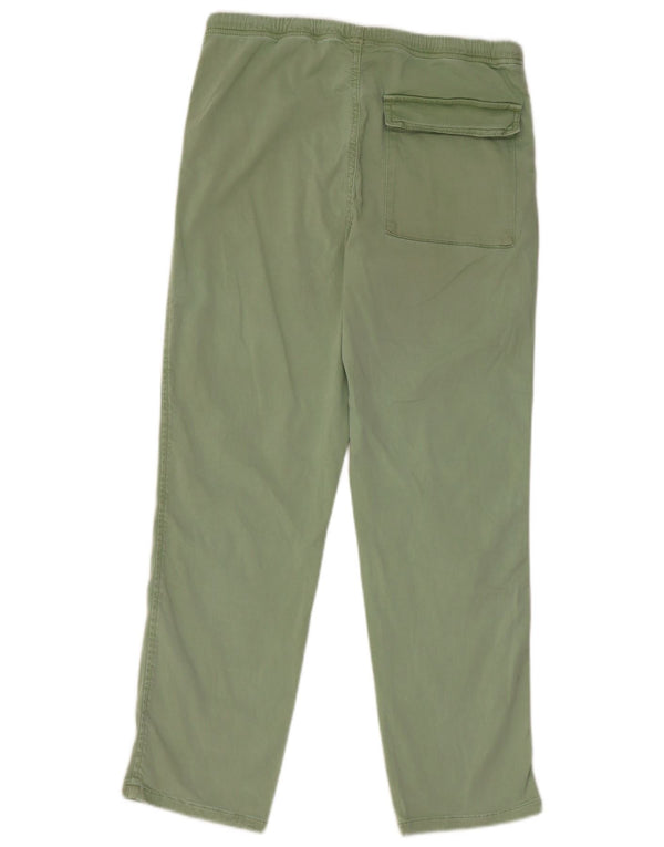 Pantalón Chino Recto Zara Mujer Small W26 L26 Algodón Verde