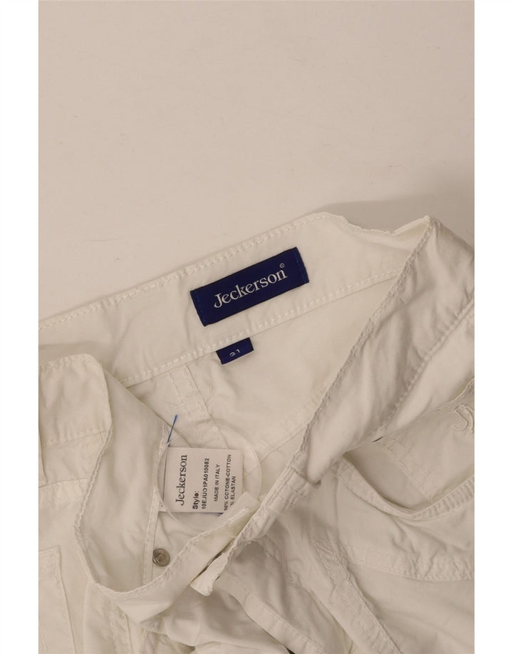 JECKERSON Bermudas informales para mujer W31 Algodón blanco mediano