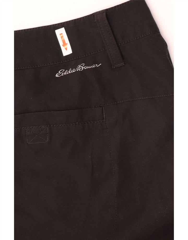 Eddie Bauer Pantalones cortos de senderismo para mujer US 12 Large W34 Poliéster negro