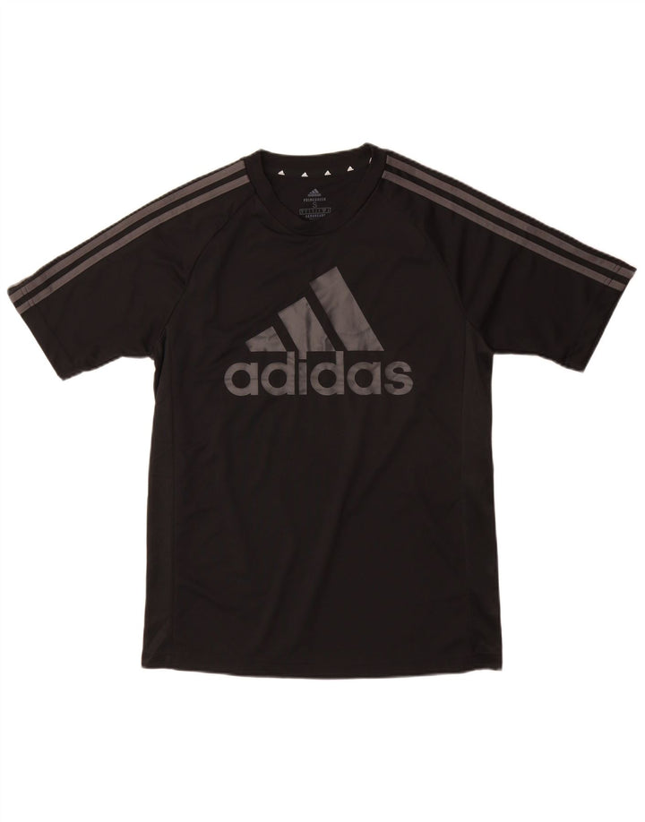 Adidas Hombre Aeroready Graphic Camiseta Top Pequeño Poliéster Negro