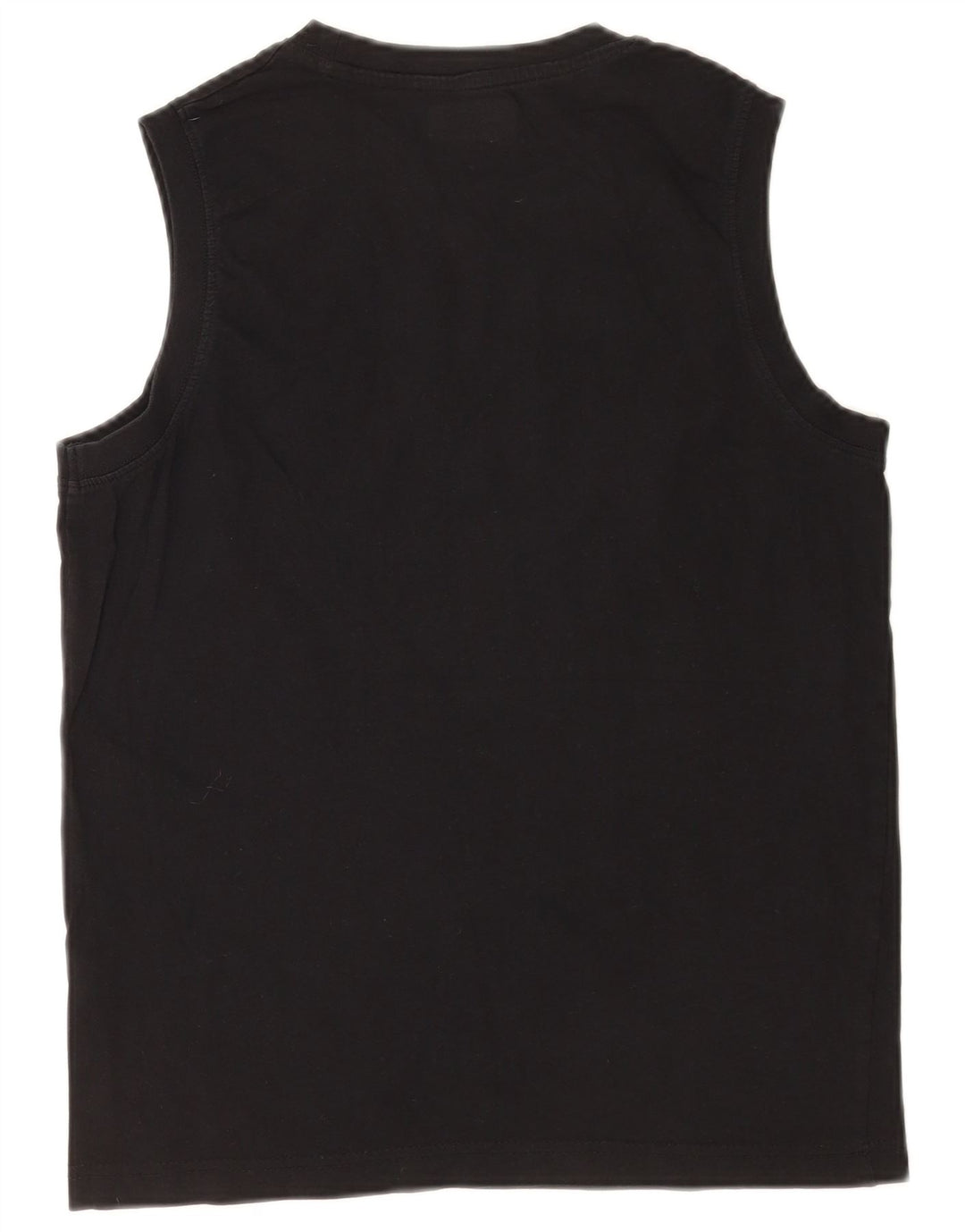 Kappa Hombre Camiseta Sin Mangas Estampada Mediana De Algodón Negro