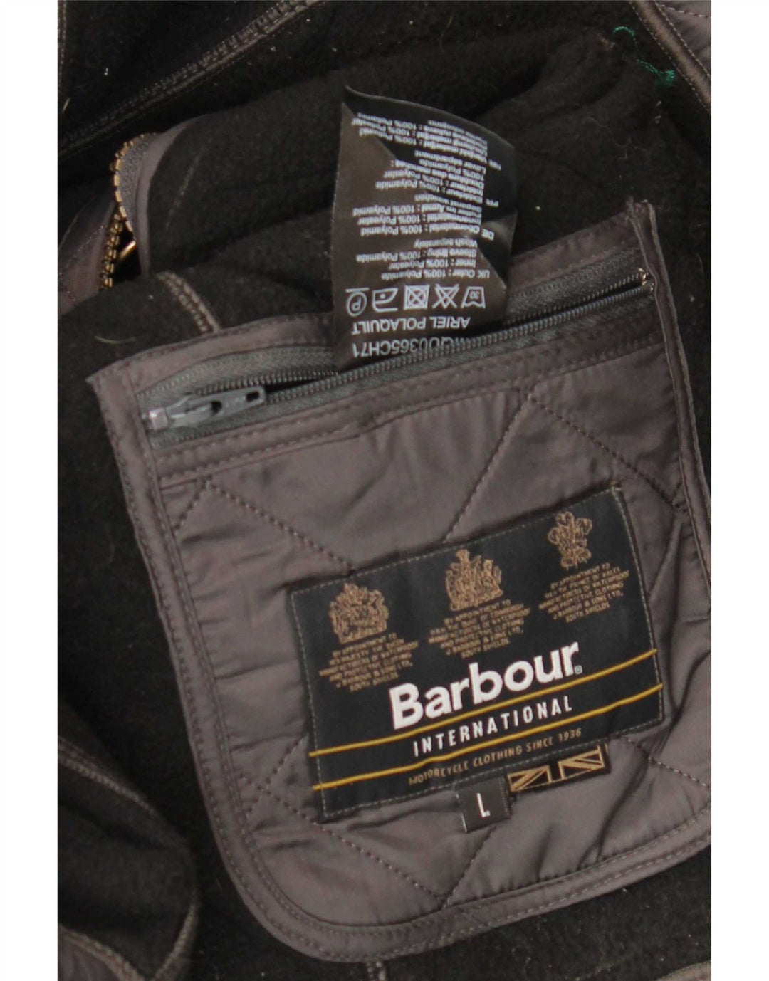 Barbour Chaqueta acolchada para hombre UK 40 Grande Poliamida gris