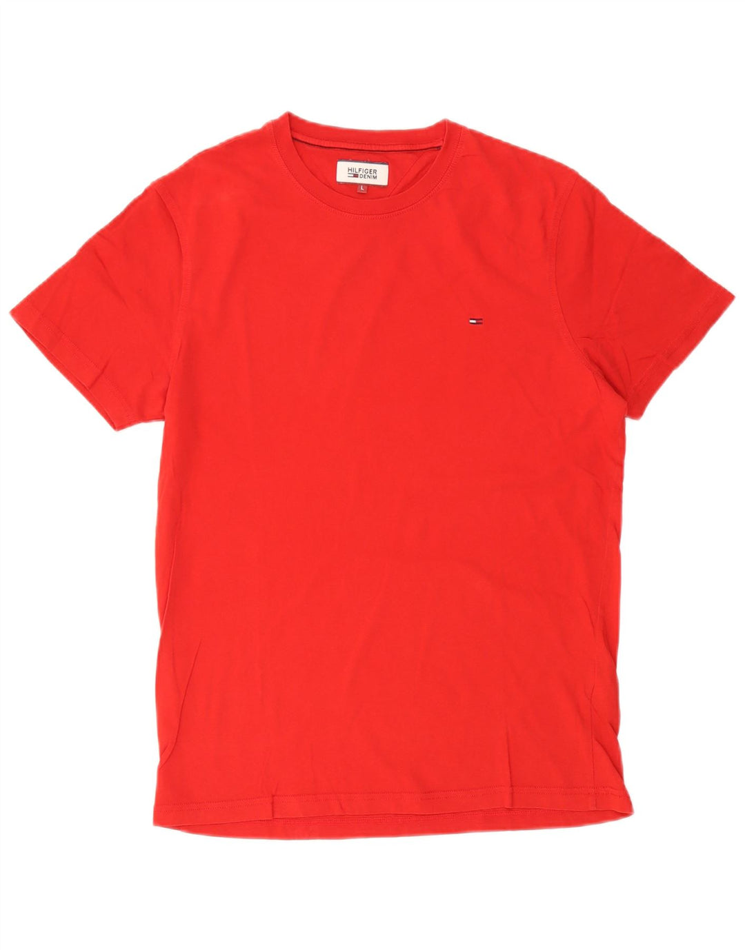 Tommy Hilfiger - Camiseta para hombre, talla grande, algodón rojo