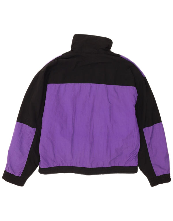 Vintage hombres Anorak chaqueta Reino Unido 40 gran bloque de color púrpura