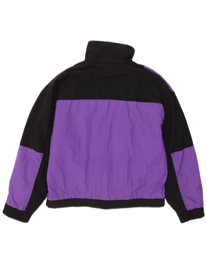 Vintage hombres Anorak chaqueta Reino Unido 40 gran bloque de color púrpura