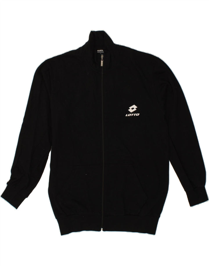 LOTTO Mens Tracksuit Top Jacket Large Black Cotton Vintage Lotto and Second-Hand Lotto from Messina Hembry 
