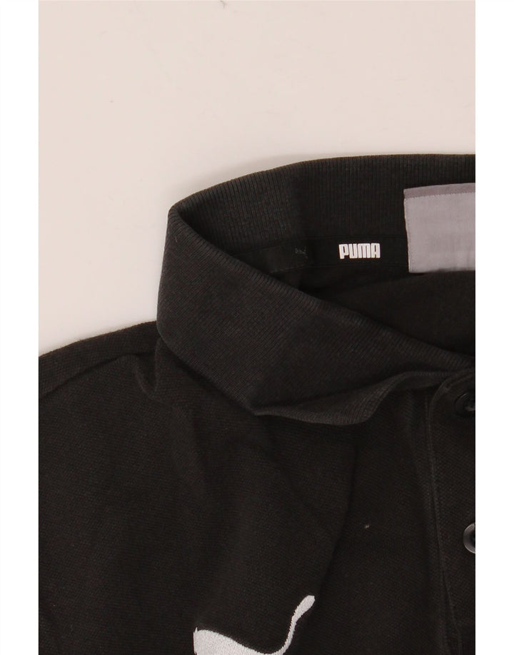 PUMA Polo para hombre de algodón negro mediano