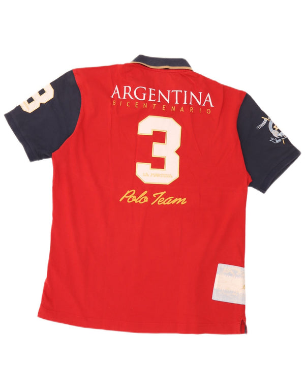 La Martina Polo de Rugby Bicentenario de Revolución Mayo para Hombre XL Rojo