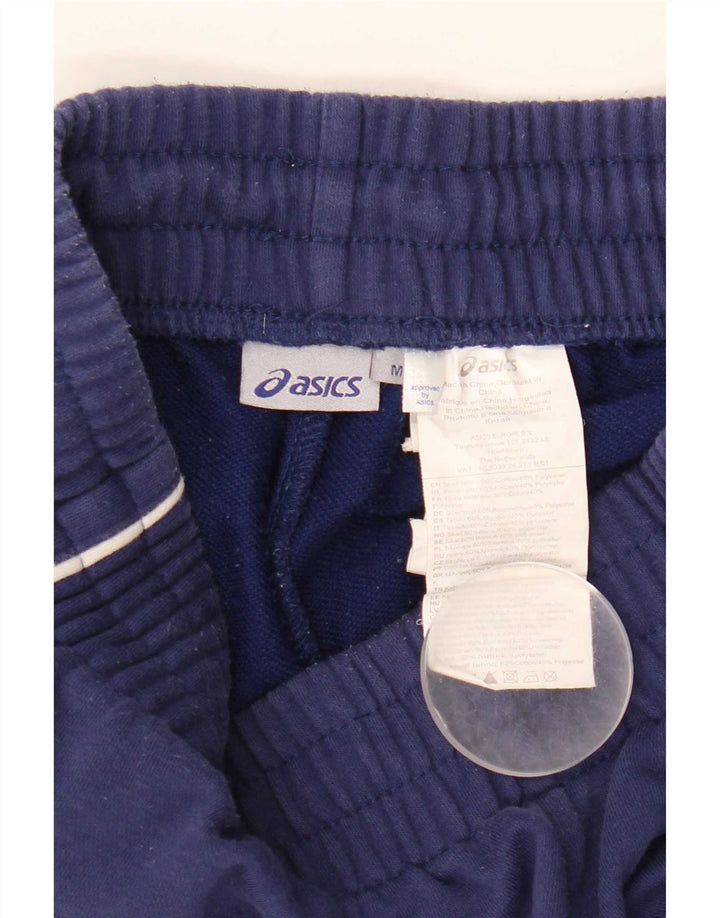 Asics Hombre Pantalones De Chándal Joggers Medium Azul Marino Algodón
