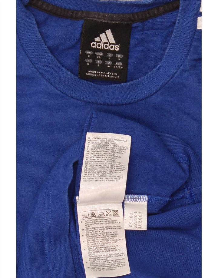 Adidas Hombre Graphic Top Manga Larga Pequeño Algodón Azul