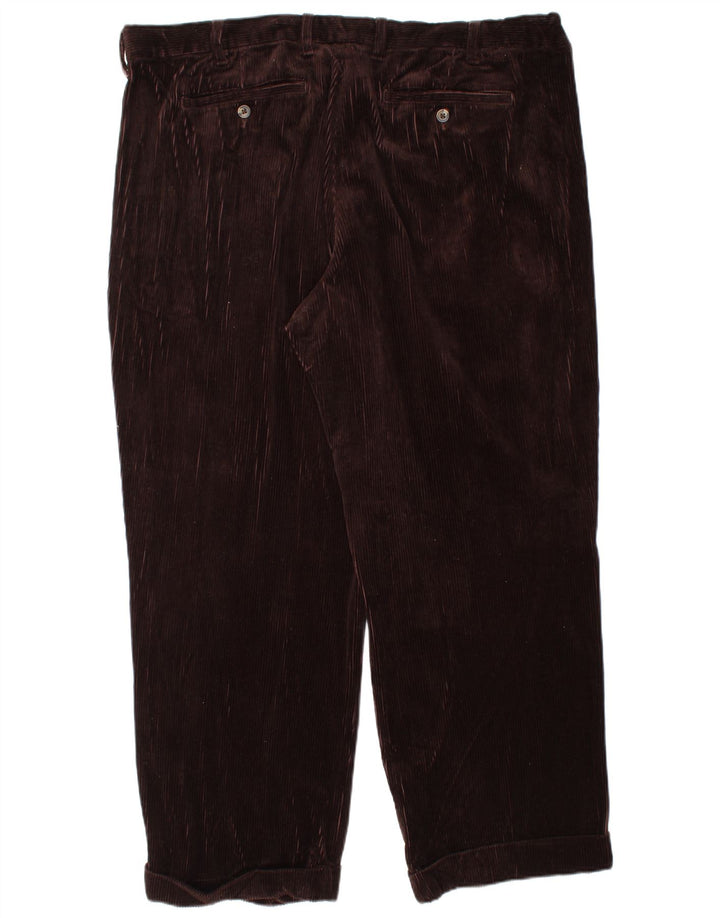 EDDIE BAUER Pantalones de pana con pinzas para hombre W44 L30 Algodón marrón