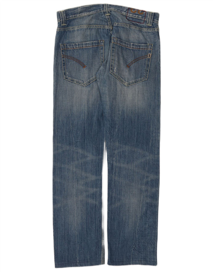 Dondup Vaqueros Rectos Desgastados Mujer W32 L30 Algodón Azul