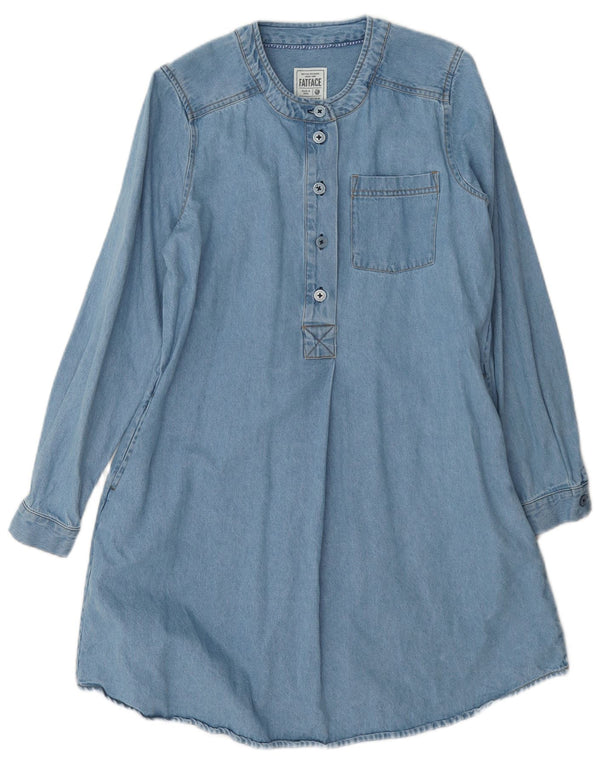 Vestido vaquero de manga larga para mujer de Fat Face UK 8 Small Algodón azul