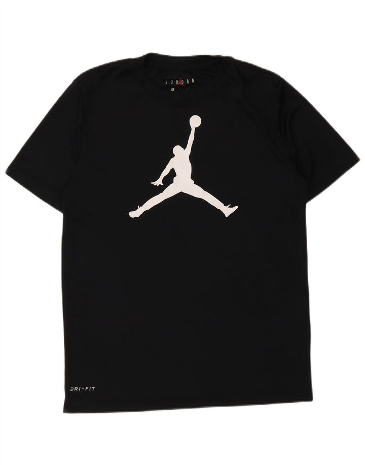Jordan Boys Dri Fit Graphic Camiseta Top 12-13 años Grande Negro Poliéster