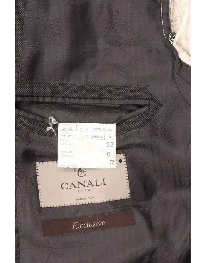 Canali Chaqueta tipo blazer de 2 botones para hombre IT 52 XL Lana gris