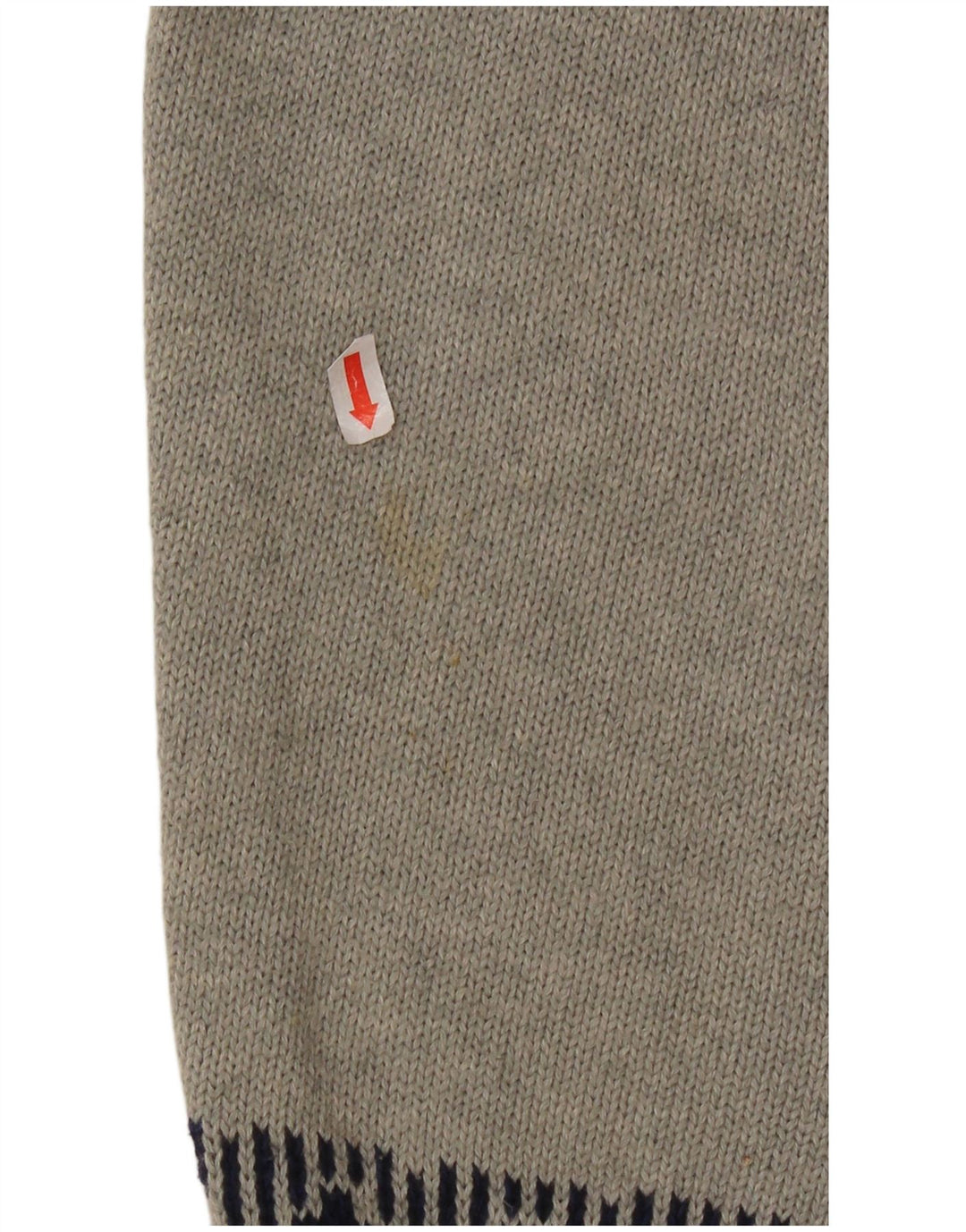 NAUTICA Mens Cardigan Sweater Medium Grey Fair Isle Cotton