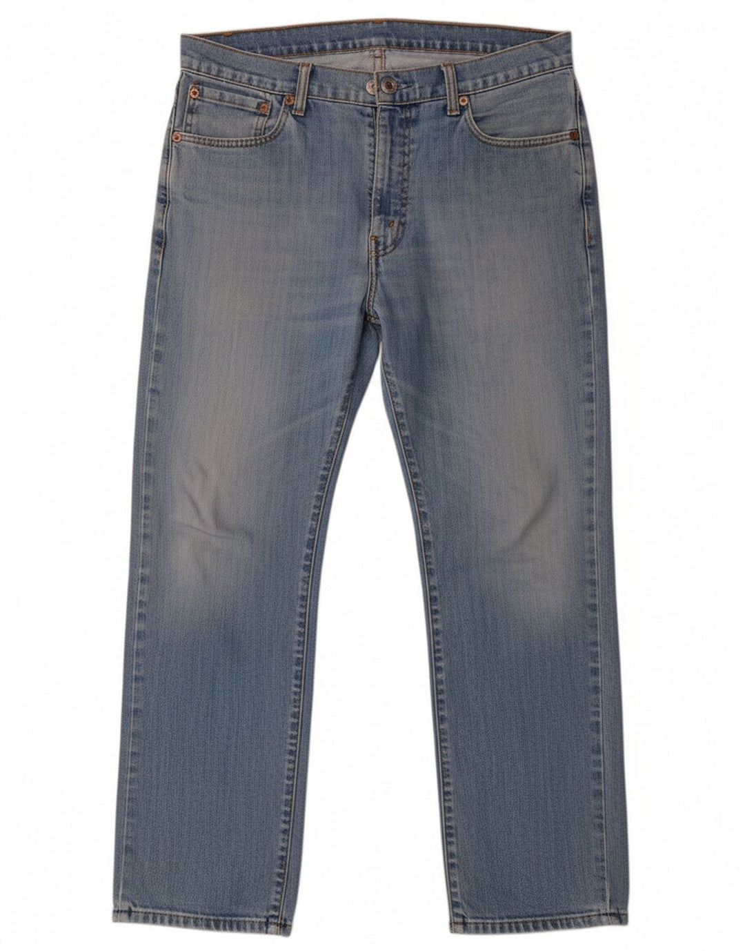 LEVI'S Mens 751 Straight Jeans W34 L28 Blue Cotton