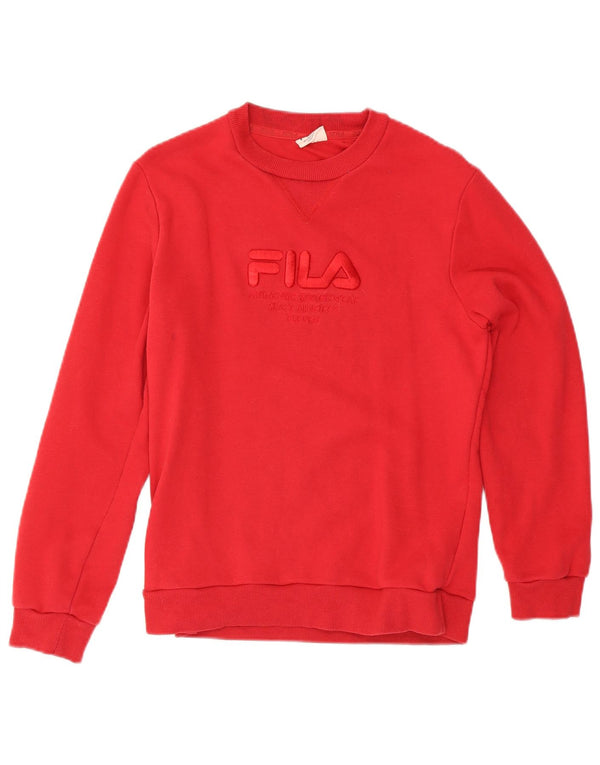 Fila Sudadera gráfica para mujer Jumper UK 10 Small Red Cotton