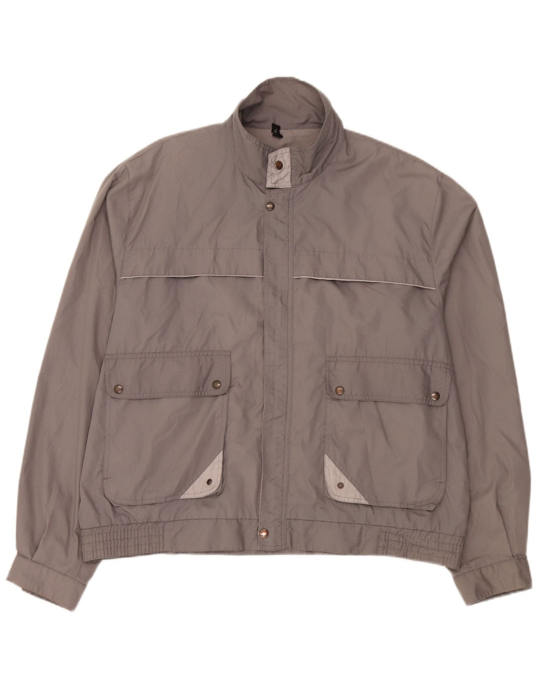 C & A Chaqueta Bomber para Hombre IT 58 4XL Poliéster Color Block Gris