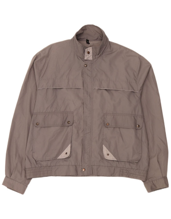 C & A Chaqueta Bomber para Hombre IT 58 4XL Poliéster Color Block Gris