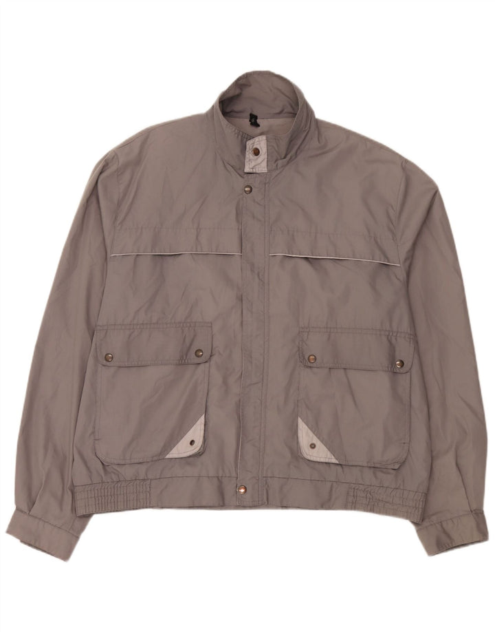 C & A Chaqueta Bomber para Hombre IT 58 4XL Poliéster Color Block Gris