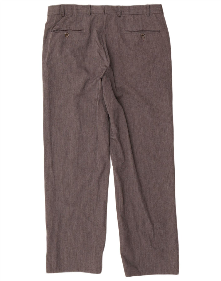 BROOKS BROTHERS Pantalón de traje recto 346 para hombre W35 L30 Lana gris