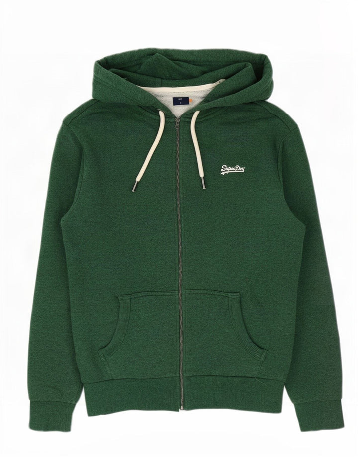 Superdry Hombre Sudadera Con Capucha Y Cremallera De Algodón Verde Medio