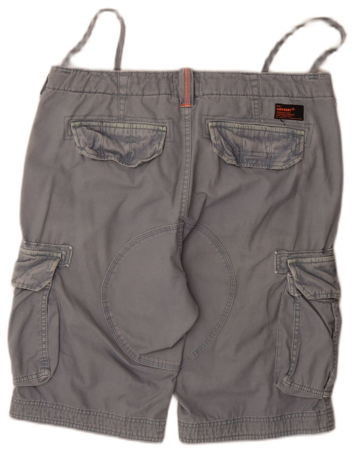 Superdry Shorts Cargo Para Hombre W36 Algodón Azul Grande