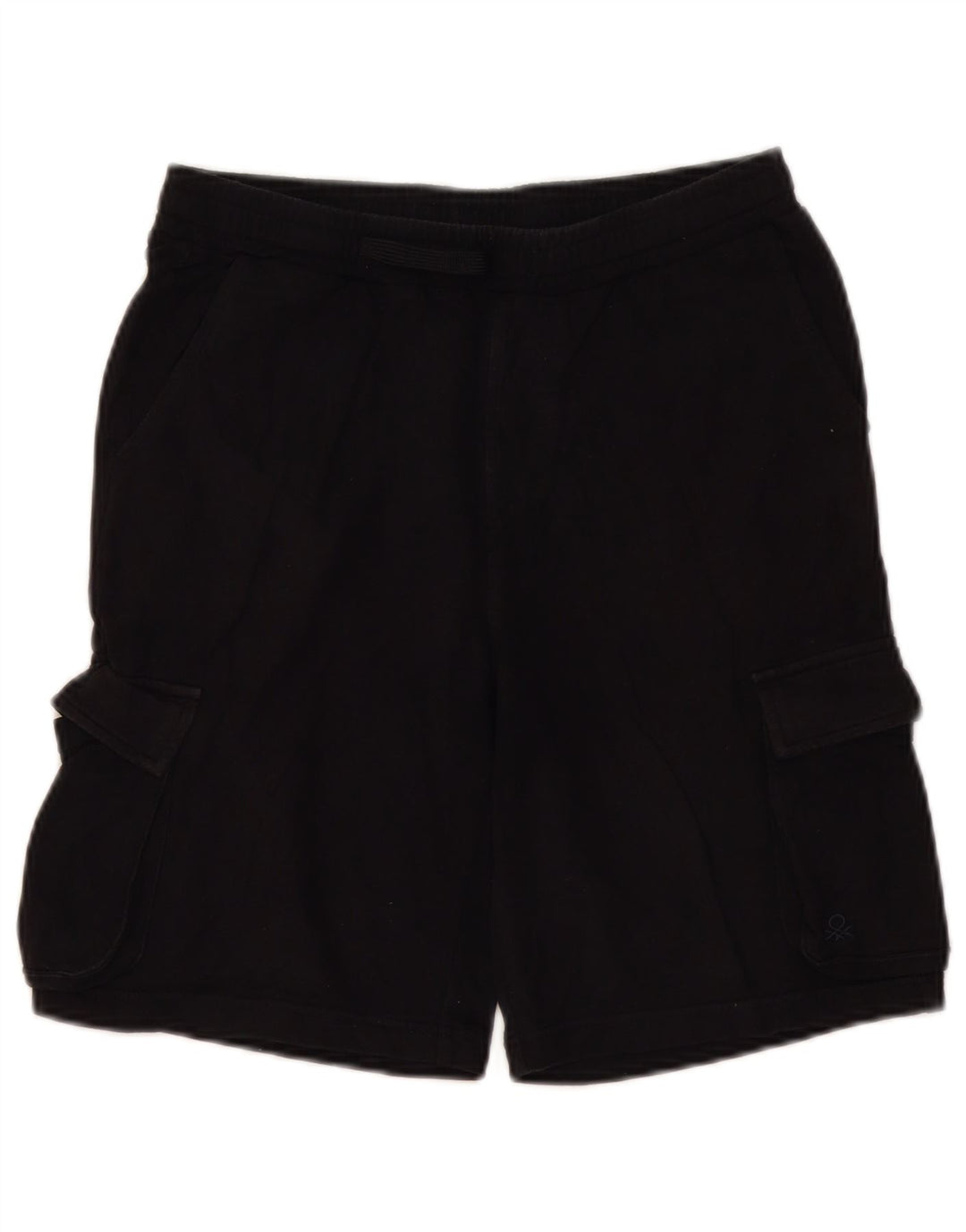 Benetton Pantalón Corto Deportivo Pequeño Negro Hombre